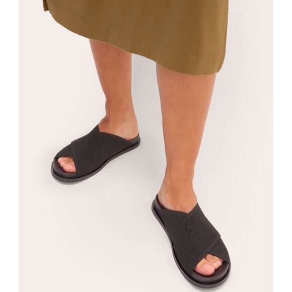 NEW Everlane The ReKnit Form Crossover Sandal In Black Size 9 - Picture 2 of 10